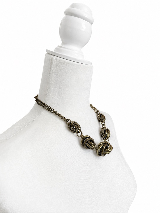 None Jewelry - Vintage? Knotted “Infinity” Necklace Bronze Tone